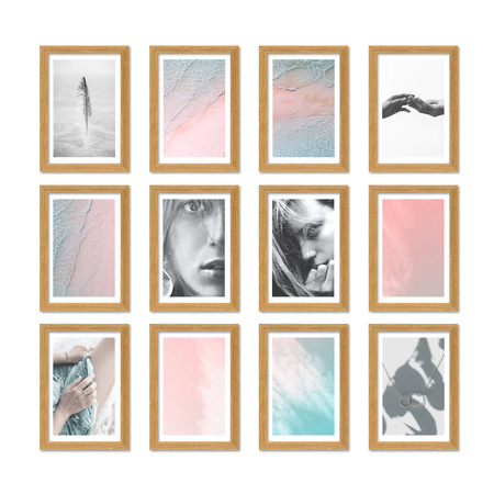 Zestaw naturanych ramek na 12 zdjęć PINIA 00 GF0026