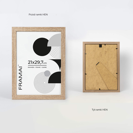 Pakiet 5 szt. ramek kolor bielony dąb HEN 0 21x29,7 cm