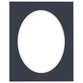 Passe partout  24x30 (18x24) OWAL GRANATOWE NAVY - LUCA Q5403