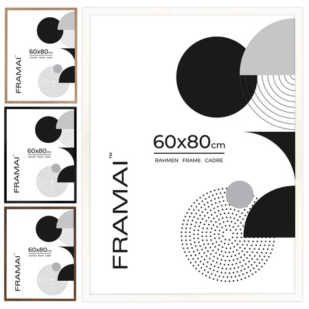 Ramka biała HEN 1 60x80 cm