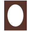Passe partout 18x24 (13x18) OWAL BRĄZOWE CHOCOLATE - LUCA Q5603
