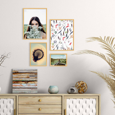 Zestaw naturanych ramek na 4 zdjęć PINIA 0 GF0008