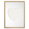 Ramka SERCE - jasne drewno - Ramka z passe partout o rozmiarze 30x40 cm