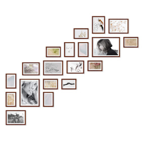 Zestaw brązowych ramek na 19 zdjęć PINIA 3 GF0036 R