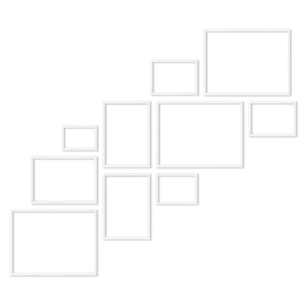 Zestaw białych ramek na 10 zdjęć PINIA 1 GF0033 R
