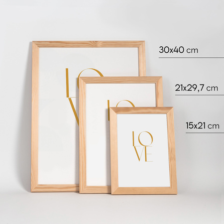 Ramka z drewna surowego RAW 21x29,7 cm