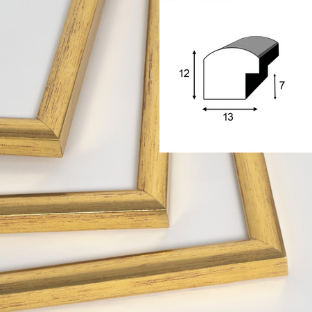 Pakiet złotych ramek drewnianych 5szt 30x40 cm HIT 1 Z