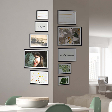 Zestaw czarnych ramek na 10 zdjęć PINIA 2 GF0039