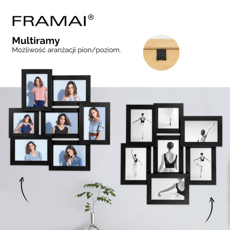 Multirama na 7 zdjęć MULTI HEN 2 ramka na zdjęcia - czarna