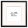 Ramka czarna HEN PASS 2 z passe-partout – rozmiar 30x30 cm (okienko 20x20 cm)