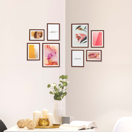 Zestaw brązowych ramek na 8 zdjęć PINIA 3 GF0043