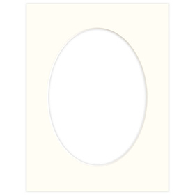 Passe partout 18x24 (13x18) BIAŁY OWAL OFF WHITE  LUCA Q5104