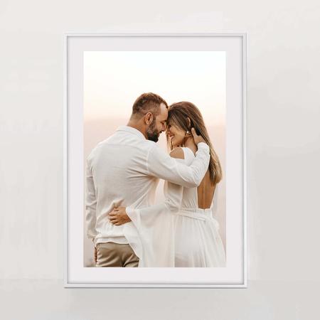 Ramka aluminiowa biała QAL 50x70 cm