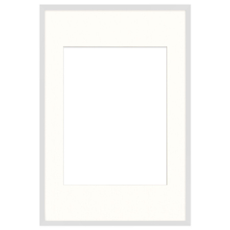 Ramka biała HEN PASS 1 z passe-partout – rozmiar 40X60 cm (okienko 30x40 cm)