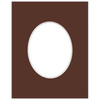 Passe partout 40x50 (24x30) OWAL BRĄZOWE CHOCOLATE - LUCA Q5603