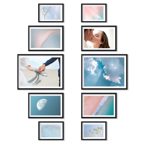 Zestaw czarnych ramek na 10 zdjęć PINIA 2 GF0040