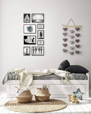 Zestaw brązowych ramek na 9 zdjęć PINIA 4 GF0004