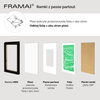 Ramka czarna HEN PASS 2 z passe-partout – rozmiar 50x50 cm (okienko 40x40 cm)