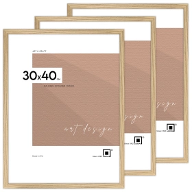 Pakiet ramek 3 szt. FDM 02 kolor dębowy 30x40 cm