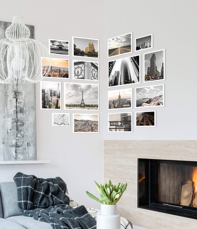 Zestaw białych ramek na 16 zdjęć HIT 01 CORNER GF0009