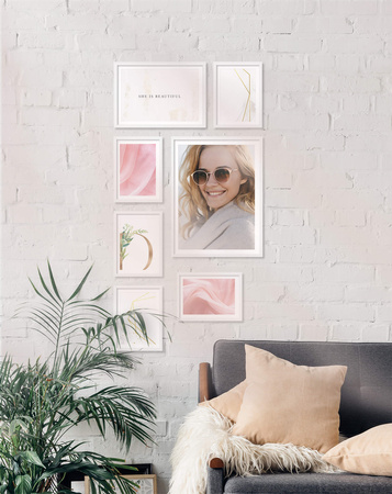 Zestaw białych ramek na 7 zdjęć PINIA 1 GF0023