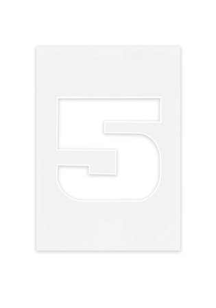 Passe Partout okienko w kształcie CYFERKI "5"