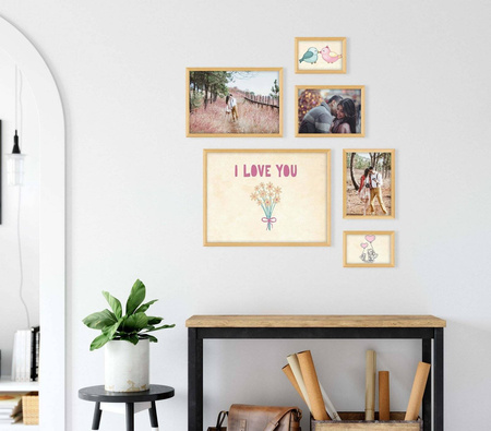 Zestaw naturalnych ramek na 6 zdjęć HIT 0 GF0010