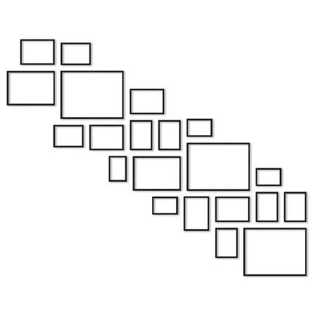 Zestaw czarnych ramek na 21 zdjęć PINIA 2 GF0035 L