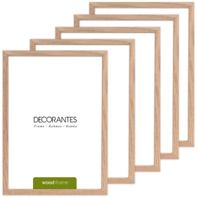 Pakiet ramek z drewna dębowego 5szt. OAK 21x29,7 cm