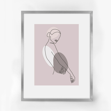 Ramka srebrna HEN S 40x50 cm