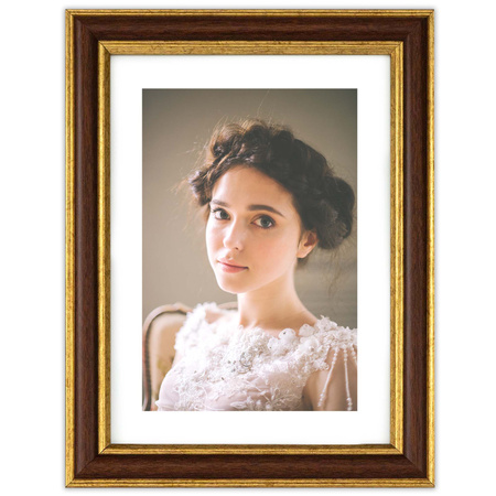 Ramka brązowa ze zdobieniem MIX T 33 10x15 cm