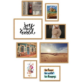 Zestaw jasnobrązowych ramek na 8 zdjęć PINIA 00 GF0007