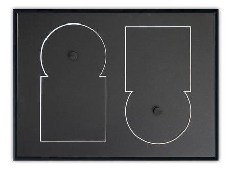 Ramka na 2 płyty CD w kolorze czarnym. Ramka aluminiowa o rozmiarze 30x40 cm