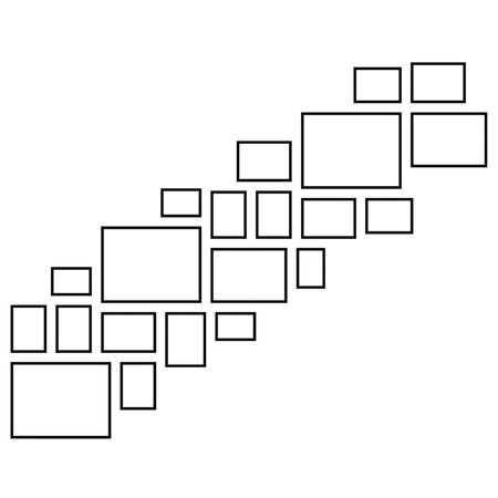 Zestaw czarnych ramek na 21 zdjęć PINIA 2 GF0035 R