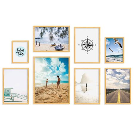 Zestaw naturanych ramek na 8 zdjęć PINIA 0 GF0009