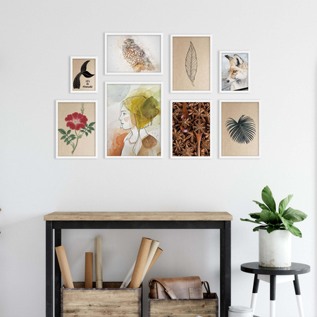 Zestaw białych ramek na 8 zdjęć HIT 01 GF0009