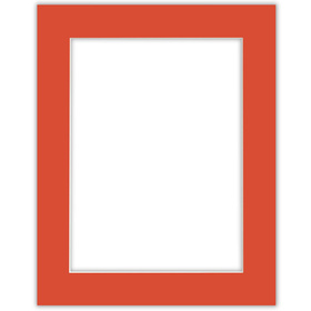 Passe partout 40x50 (30x40) CZERWONY - LIGHT RED - LUCA Q5702