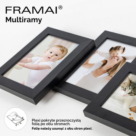 Multirama na 9 zdjęć MULTI HEN 2 ramka na zdjęcia w kolorze czarnym