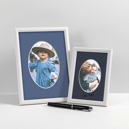 Passe partout 13x18 (10x15) OWAL NIEBIESKIE BLUE - LUCA Q5402