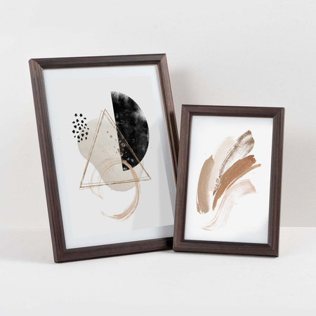 Pakiet ciemno brązowych ramek drewnianych 5 szt. DRWA 44 PAK 10x15 cm