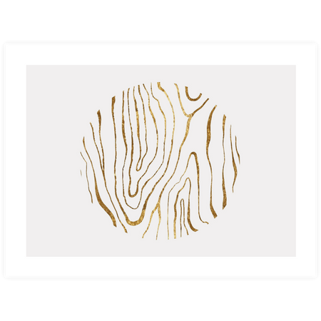 Zestaw plakatów Gold Commitment w ramach z litego drewna w kolorze złotym