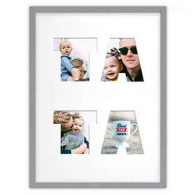 Ramka na zdjęcia TATA szara. Ramka z passe partout o rozmiarze 30x40 cm