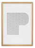 Ramka LITERKA "P" Jasne Drewno. Ramka z passe partout o rozmiarze 21x30 cm