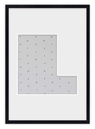 Ramka LITERKA "L" Czarna. Ramka z passe partout o rozmiarze 21x30 cm