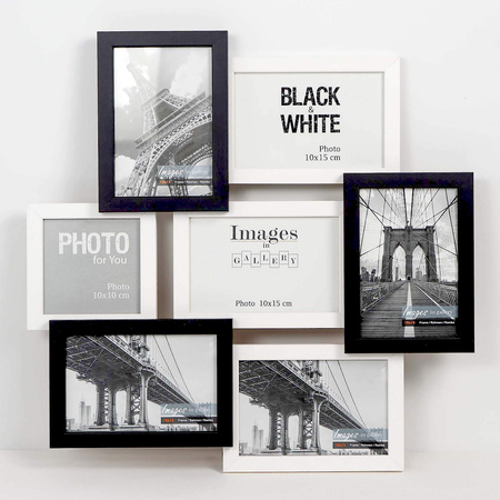 Multirama MULTI BLACK AND WHITE 72 ramka na 7 zdjęć