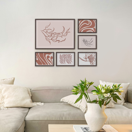 Zestaw brązowych ramek na 6 zdjęć PINIA 02 GF0002