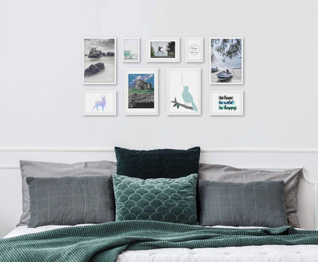 Zestaw białych ramek na 9 zdjęć PINIA 1 GF0004