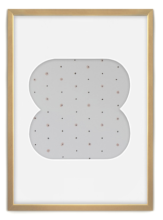 Ramka CYFERKA "8" Naturalne Drewno. Ramka z passe partout o rozmiarze 21x30 cm