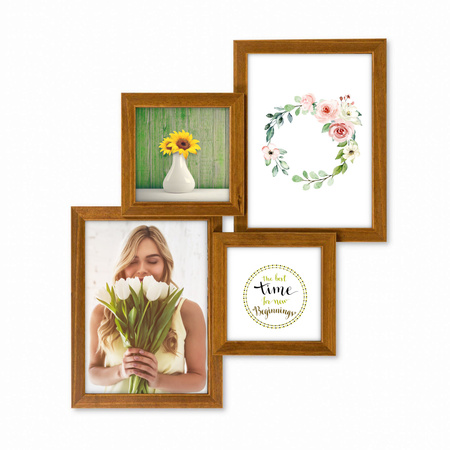 Multirama MULTI BROWN 43 ramka na 4 zdjęcia
