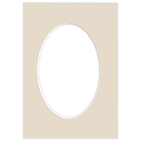 Passe partout 15x21 (10x15) OWAL BEŻOWE CRAFT - LUCA Q5208